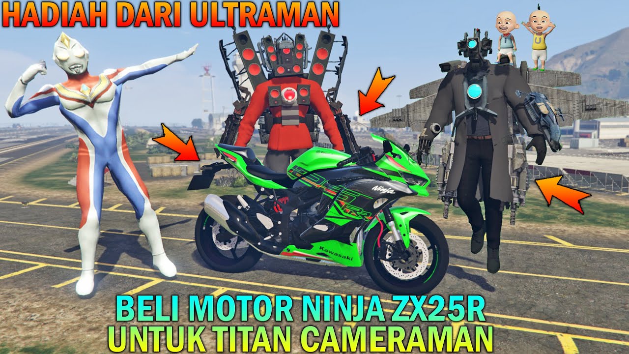 Оператору Титана купили гигантский мотоцикл Ninja ZX25R, Упин Айпин счастлив - GTA 5 BOCIL SULTAN