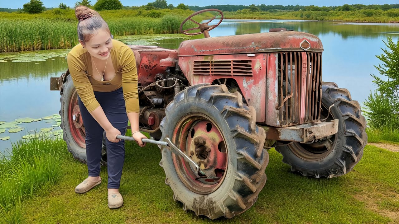 TIMELAPSE :500 days girl repair and restore agricultural tractors motorcycles and various engines