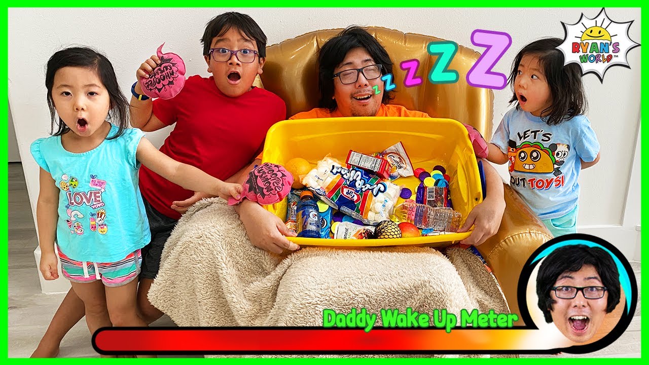 Greedy Daddy In Real Life!  Pretend Play Don't Wake Daddy Challenge!