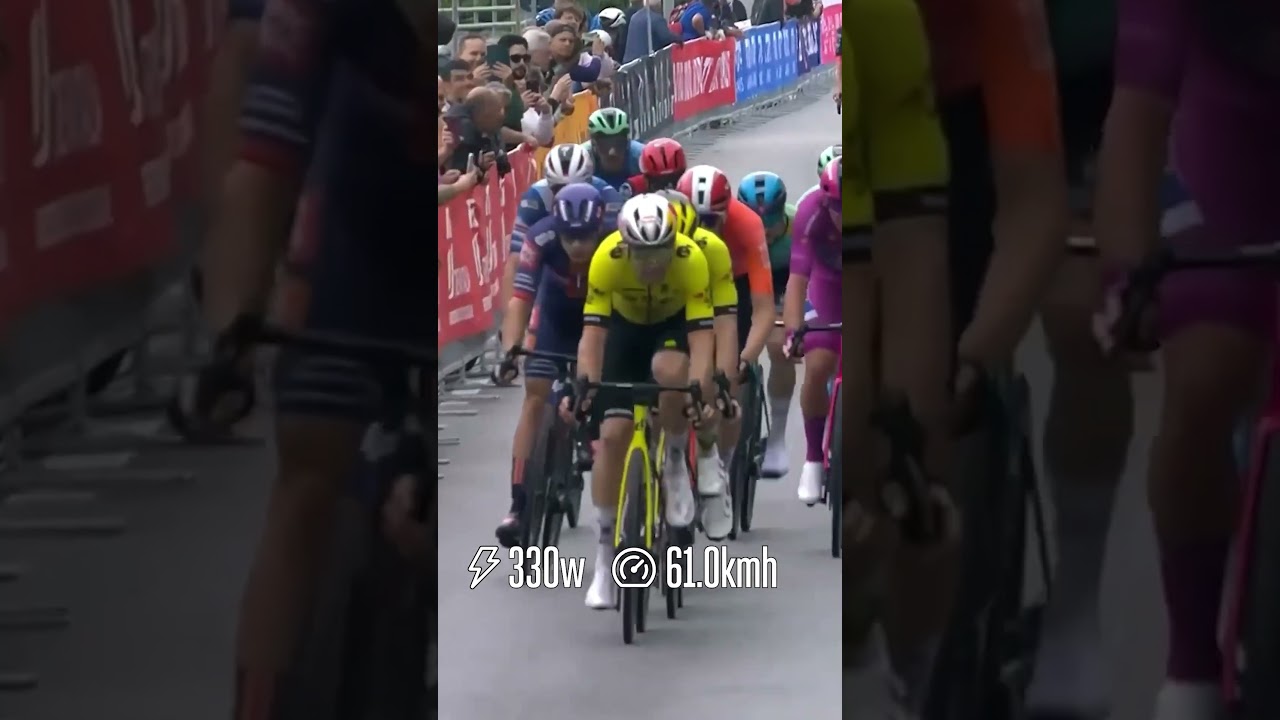 Raw power from Wout van Aert 🤯 #cycling #power #data #fyp #shorts #woutvanaert