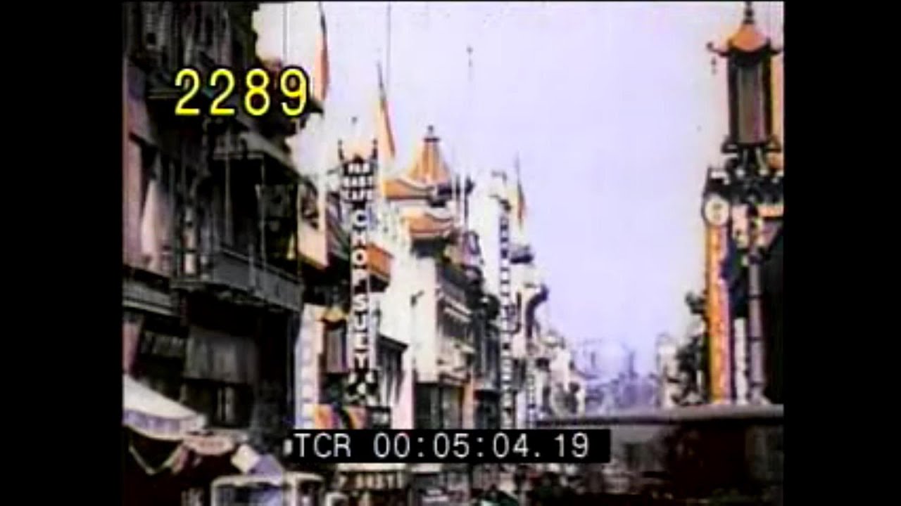 B-roll of San Francisco Chinatown 1910s 1950s
