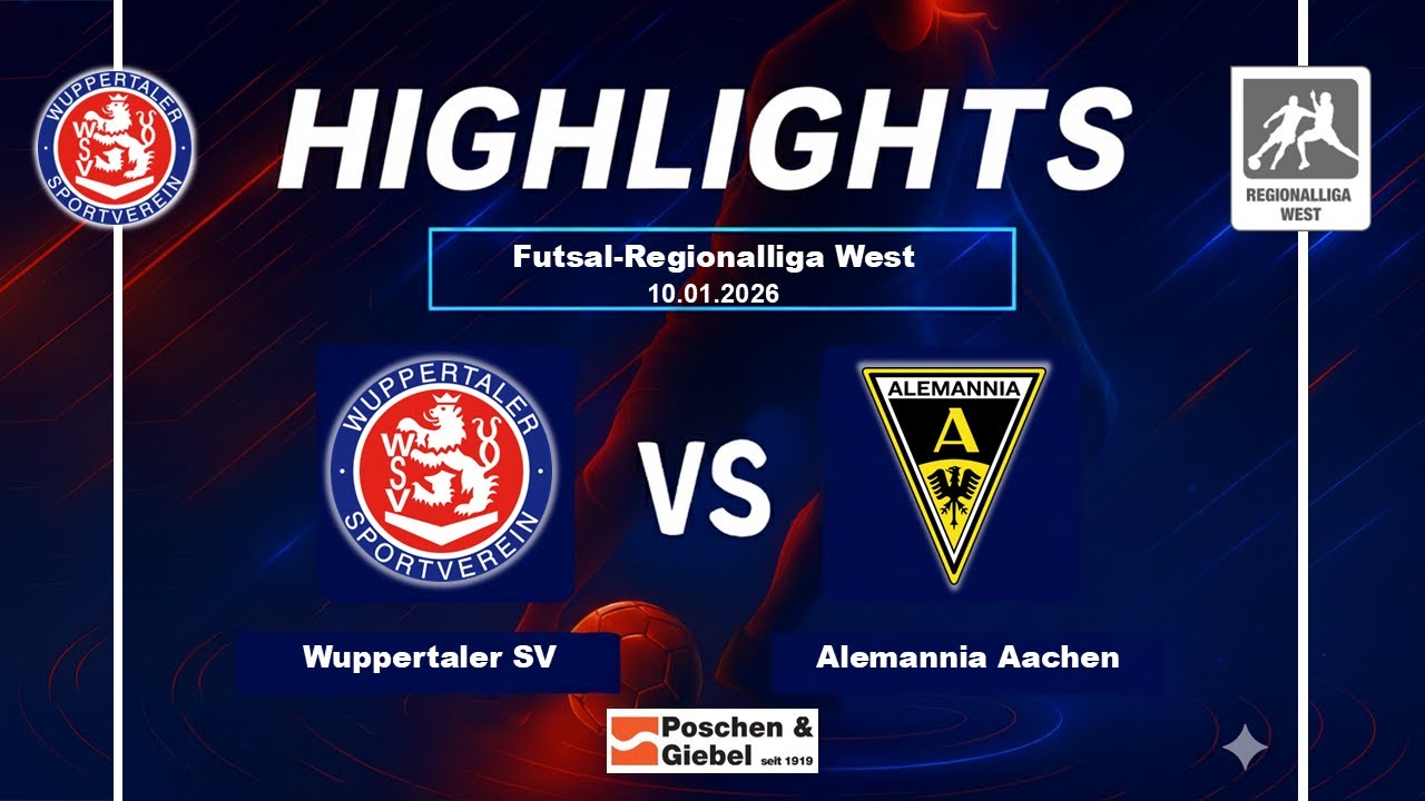 12. Spieltag Highlights: Wuppertaler SV vs. Alemannia Aachen - Futsal-Regionalliga-West 25/26