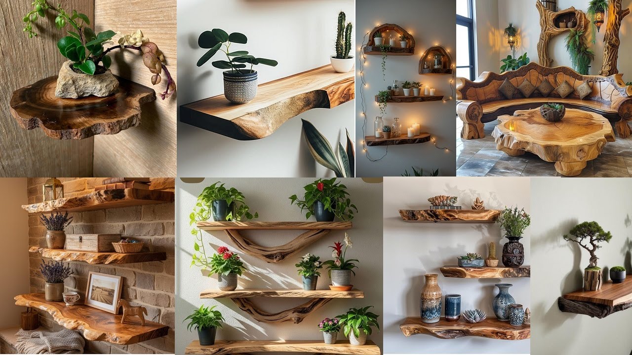 FLOATING ART: 8 Styling Secrets for Live Edge Wood Shelves