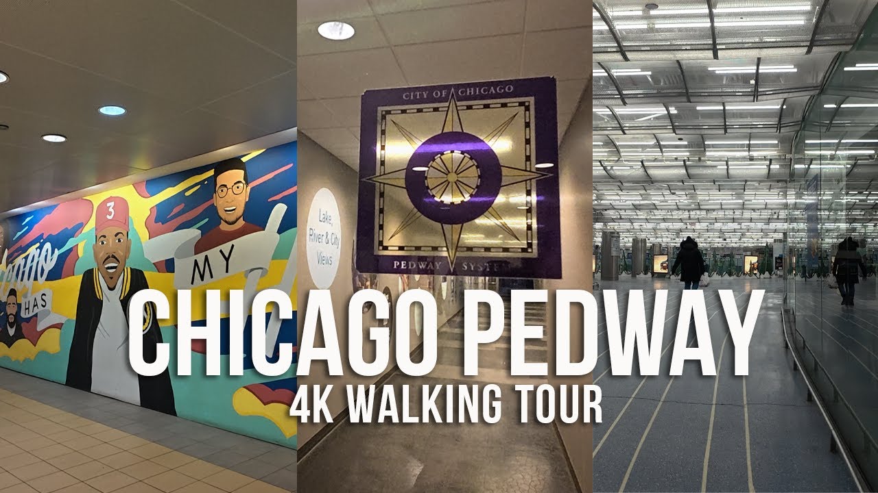 Explore Chicago's Pedway | Pedestrian Underground Tunnels | Walking Tour 4K