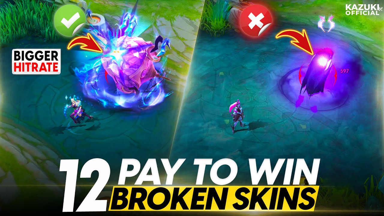 12 BROKEN SKINS THAT BUFFS YOUR HERO | PAY TO WIN | MOBILE LEGENDS 2025