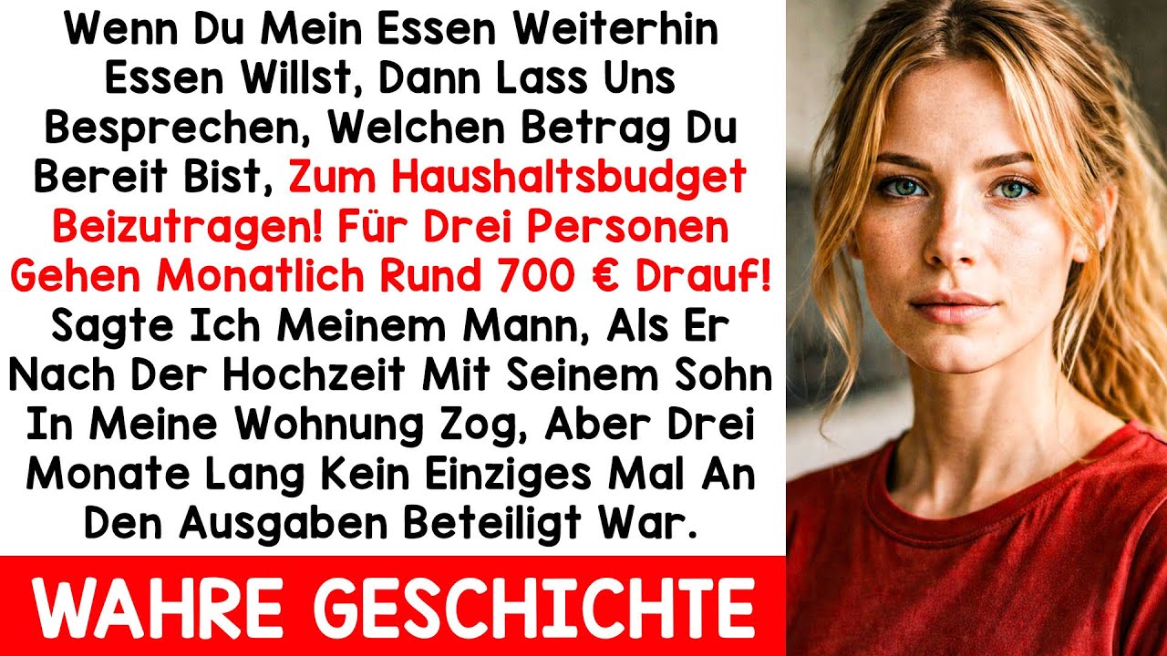 Wenn du weiter mein Essen willst, sag mir, wie viel du zum Haushalt beiträgst!
