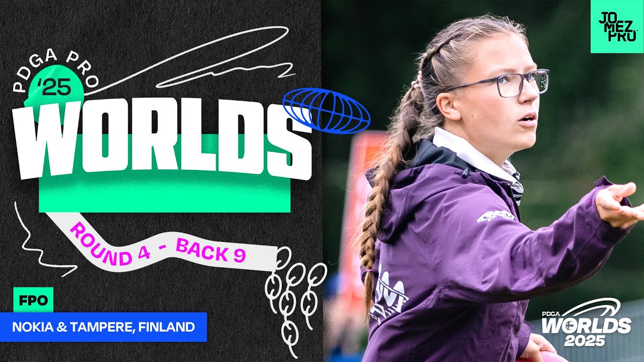 2025 PDGA Pro Worlds | FPO R4B9 | Lehtomäki, Scoggins, Blomroos, Saarinen | Jomez Disc Golf