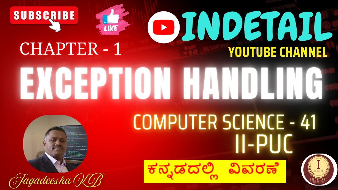 CHAPTER - 1: EXCEPTION HANDLING IN PYTHON (LESSON)