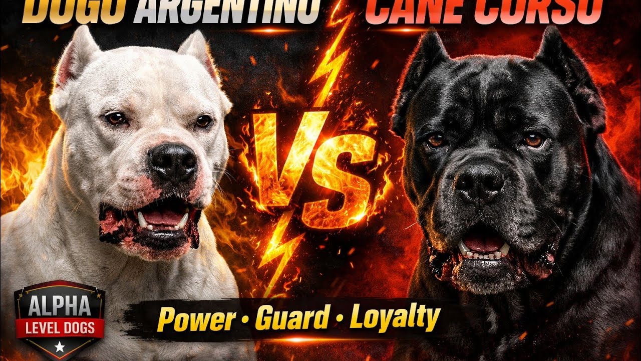 Dogo argentino vs cane Corso which most powerful Dog 😱 |ASTON THE CANE CORSO| @Alphathedogo 