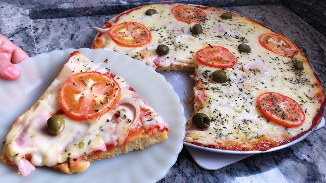 PIZZA CASEIRA | SEM USAR O LIQUIDIFICADOR | SEM SOVAR A MASSA