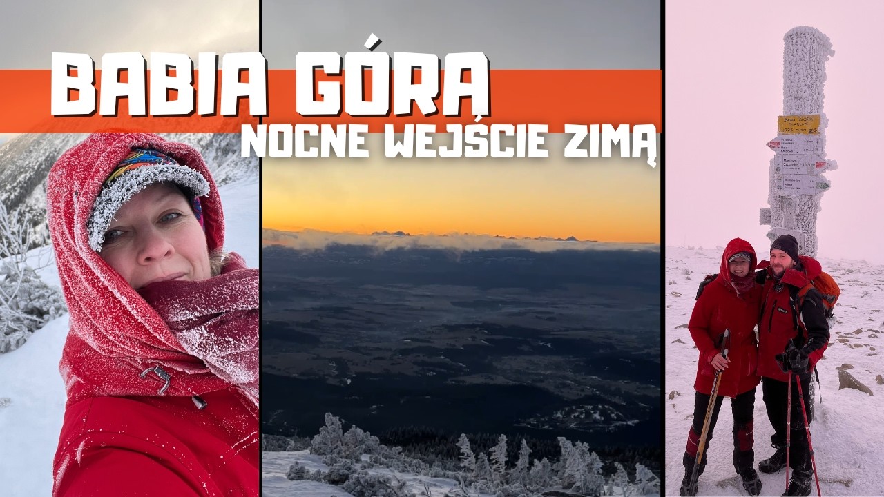 Babia Góra zimą | wschód słońca | szlak z Krowiarki | nocne wejście | zmienne warunki