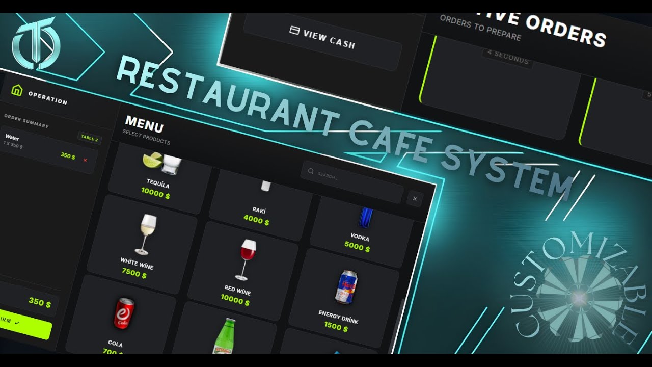 FiveM Advanced Cafe Restaurant Bar System Parva Cafe Script for QBCore ESX and QBox