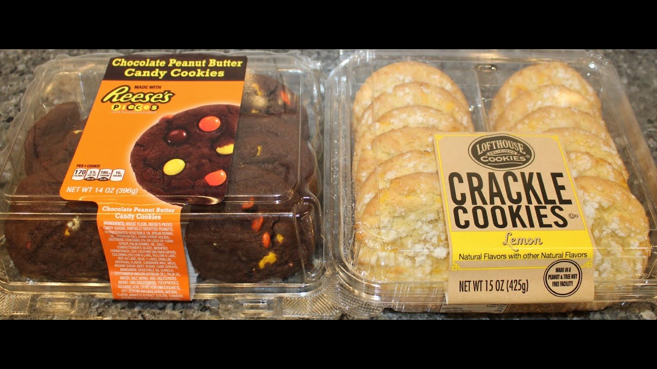 Chocolate Peanut Butter Candy Cookies Made with Reese’s Pieces & Lofthouse Lemon Crackle Cookies