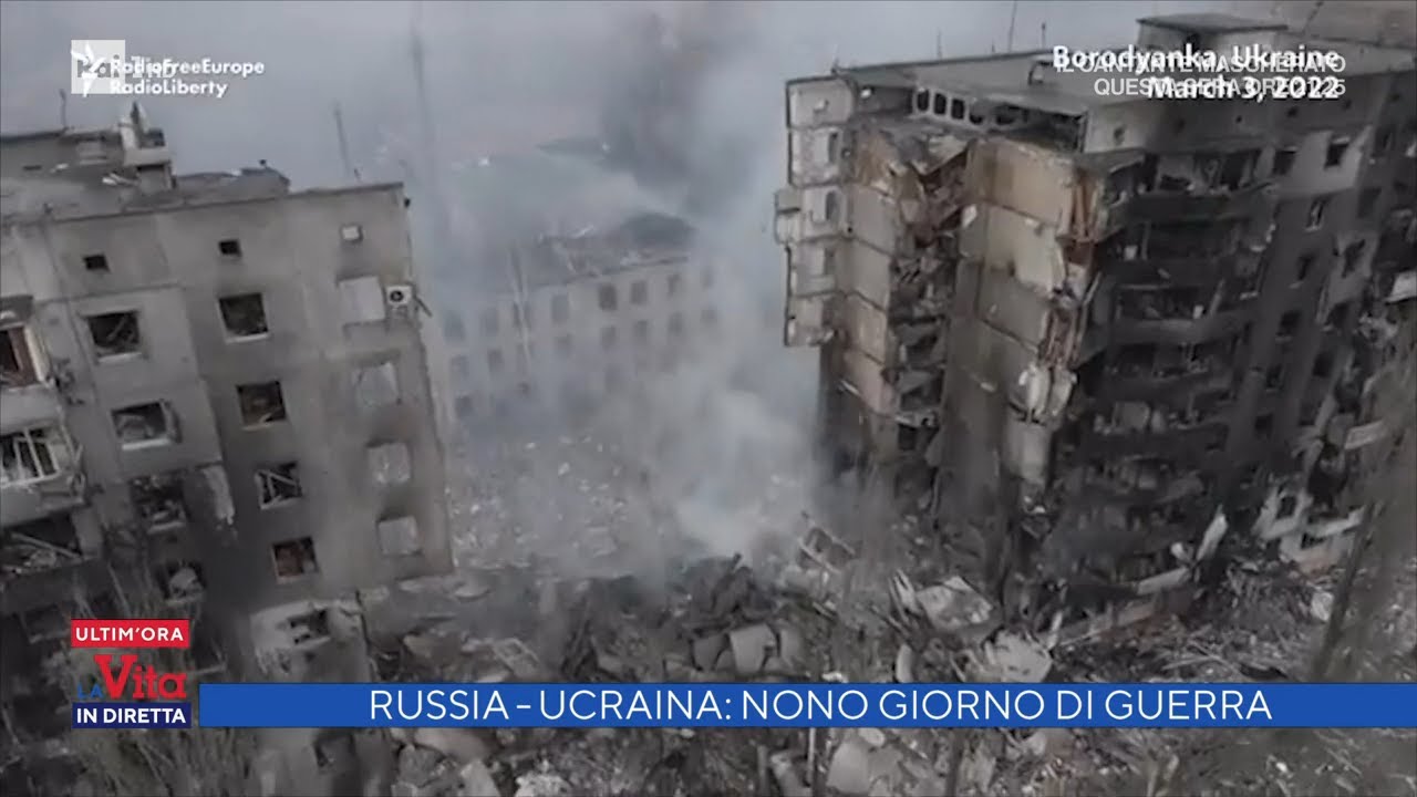 Russia - Ucraina: il nono giorno di guerra - La vita in diretta 04/03/2022