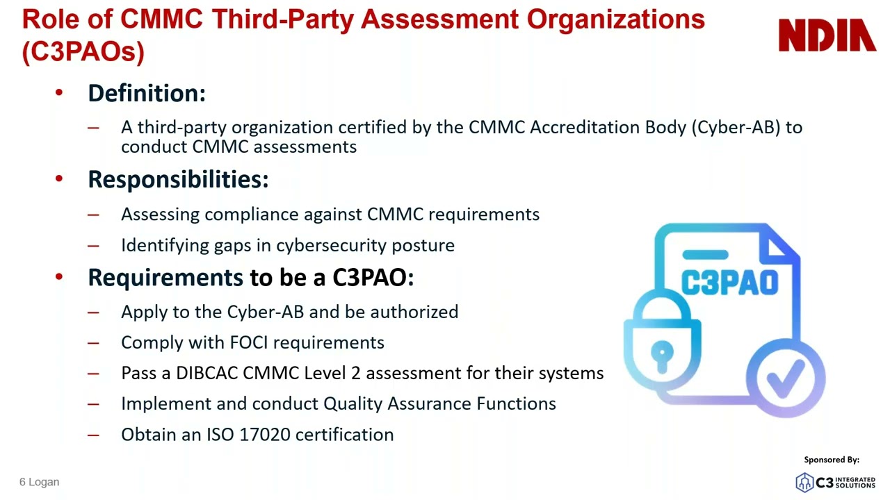 CMMC Webinar Miniseries – Part 8: Third-Party CMMC Assessment and Certification