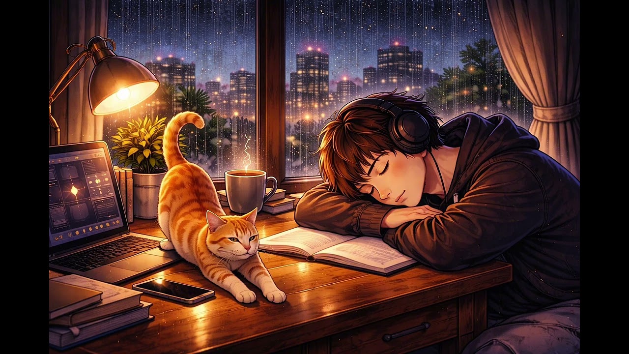 midnight lofi | Late Night Sleep Beats · 夜の睡眠ローファイ ฟังสบายหลับลึก
