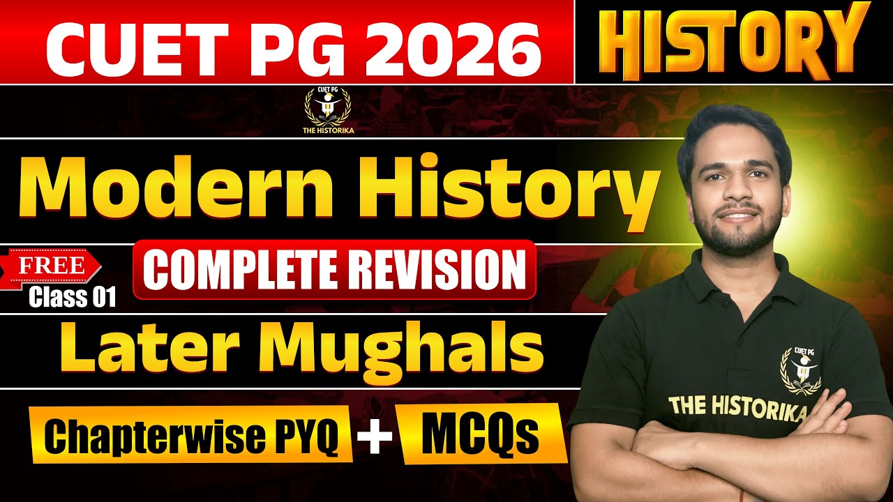 CUET PG 2026 MA HISTORY | Chapterwise MCQs And PYQs Practice 01 | Later Mughals | BY BASANT SIR