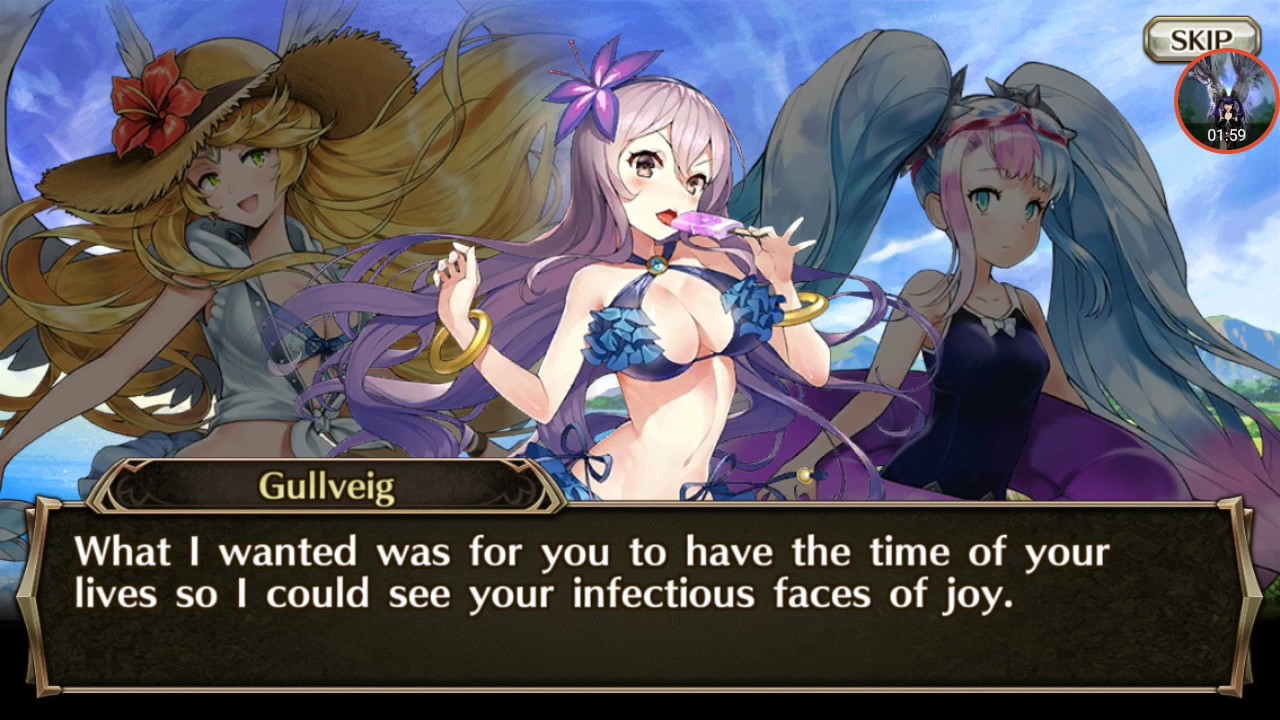 Valkyrie Connect Global - Summer Gullveig All Hero Story (Including Story Selection Path)