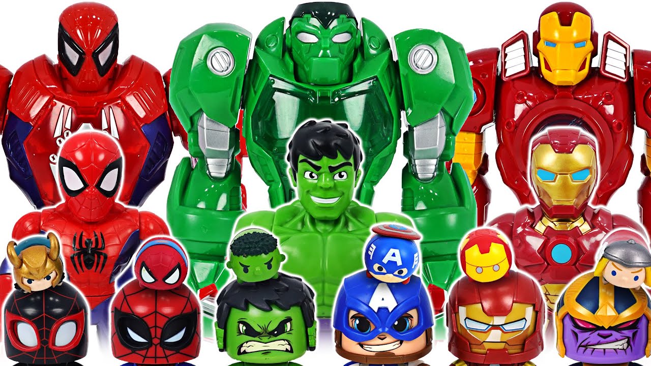Marvel Mega Mighties Hulk, Spider-Man transfrom into Mech Armor suit! | DuDuPopTOY