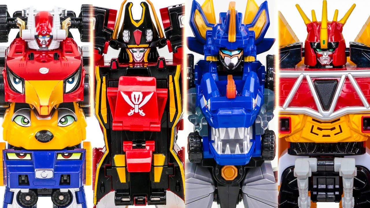 PowerRangers MegaForce GoOnger DinoCharge DX Megazord VS Dinocore Cerato Transformation