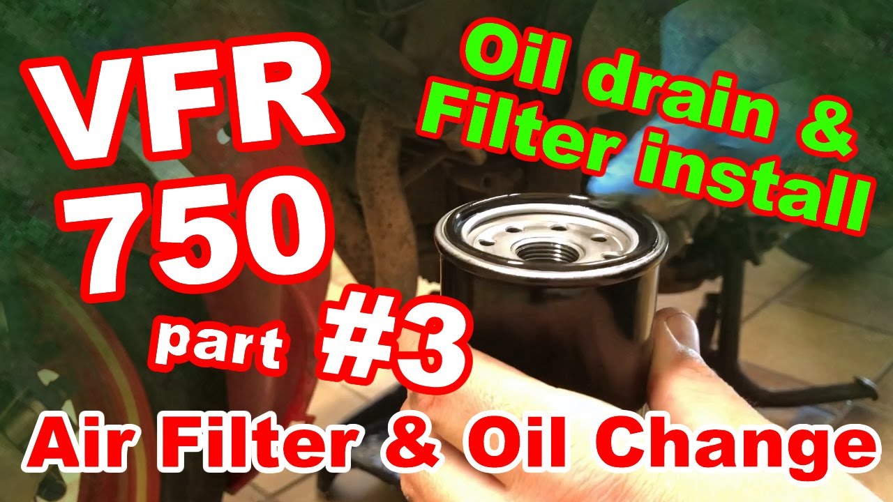 How to change oil, oil filter and air filter on a Honda VFR 750F RC36 - Part 3