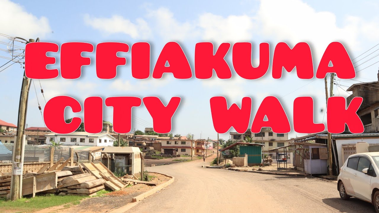 Exploring Effiakuma – A Complete City Walk in 4K 🇬🇭