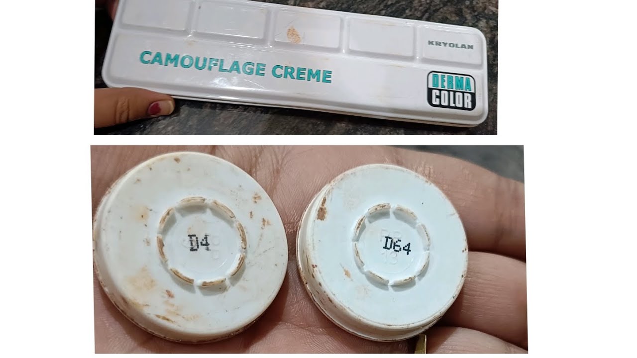 kryolan derma palate shades D4v/sD64#D4ndD64shades m kya difference h #kryolanbase #makeup