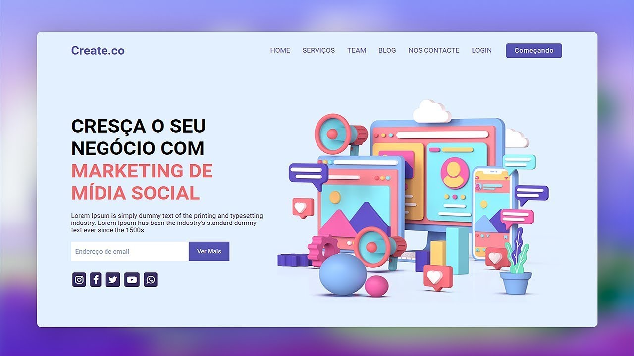Como Criar um SITE RESPONSIVO do ZERO | HTML CSS e JAVASCRIPT