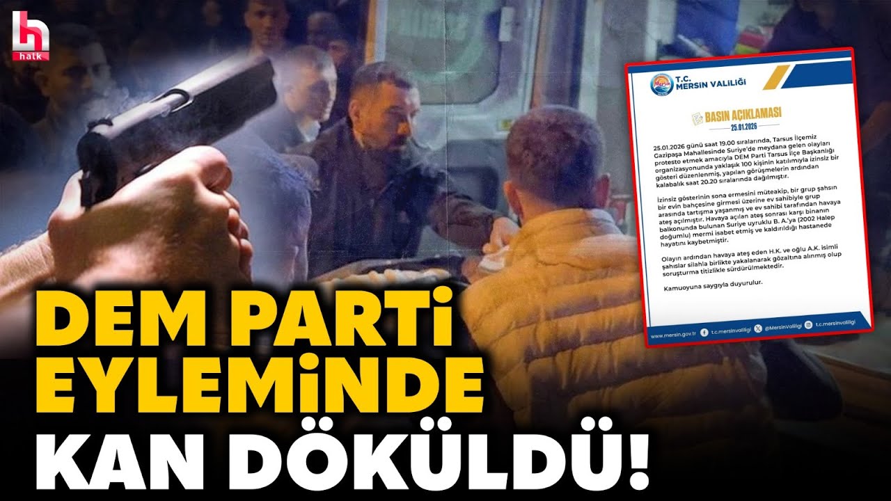 DEM Parti'nin 'Suriye' protestosunda şok olay! Havaya ateş açan komşu, gencin ölümüne neden oldu!