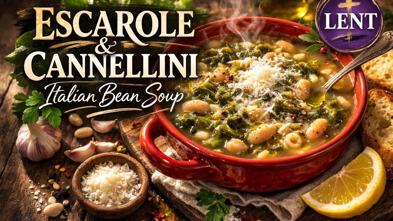 Escarole & Cannellini Soup – Meatless Friday Comfort | From Ma's Kitchen