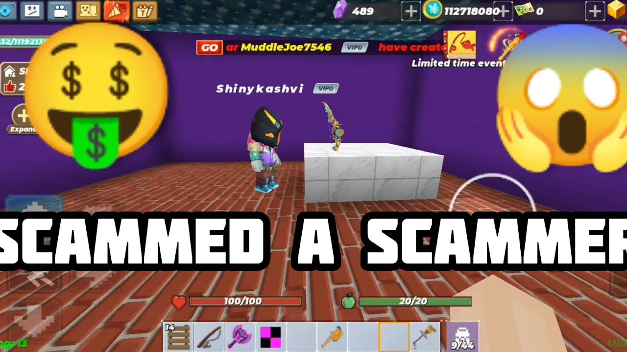 I SCAMMED A SCAMMER IN SKYBLOCK || BLOCKMAN GO #skyblock #blockmango