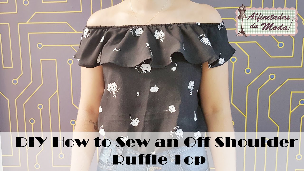 DIY How to Sew an Off Shoulder Ruffle Top - Chemisier Bohème -  Gypsy shirt