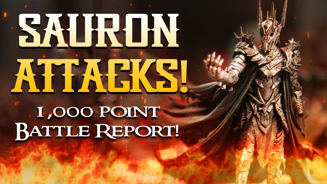 SAURON Takes On ARAGORN! 1000 Point MESBG Battle Report!