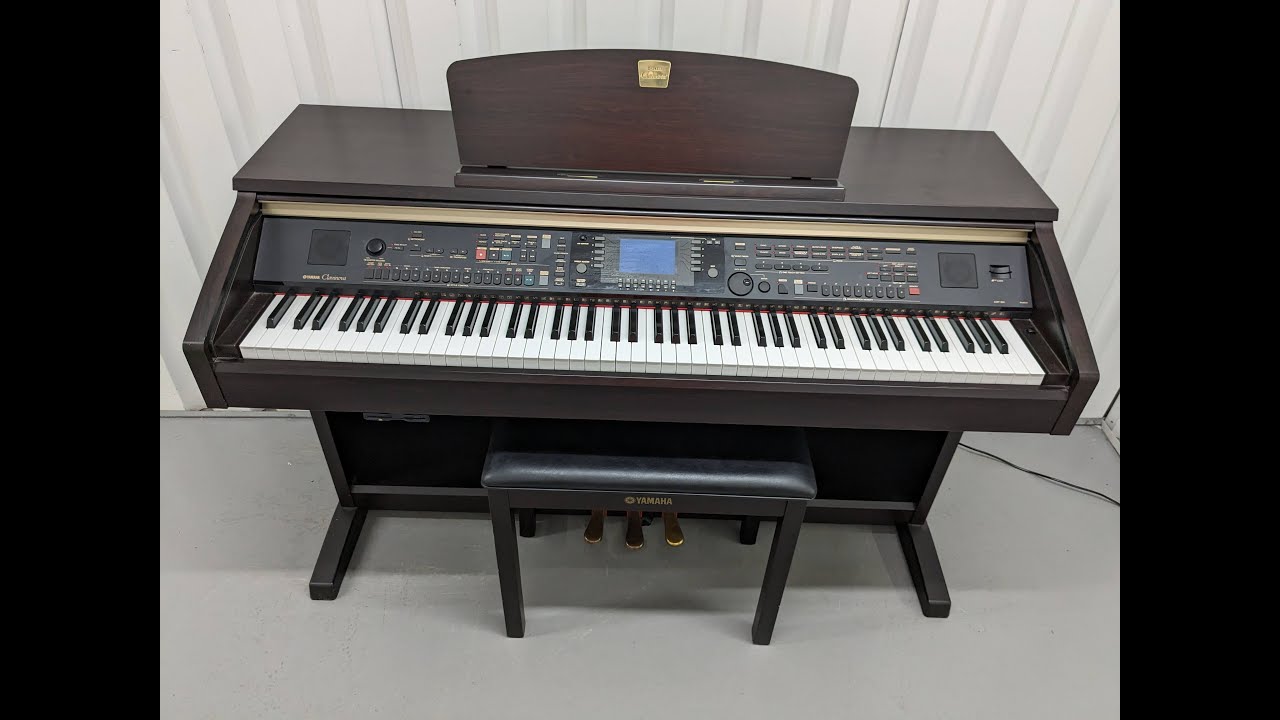 Yamaha Clavinova CVP-301 digital piano arranger and stool in dark rosewood finish stock number 24037