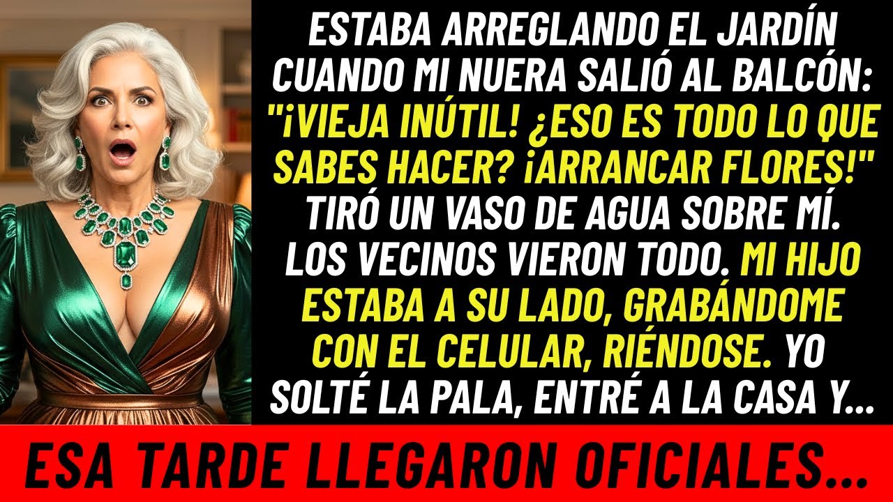 “Mientras Estaba En El Jardín, Mi Nuera Me Gritó ‘¡Vieja Inútil!’ Y Me Lanzó Agua… Los Vecinos Fuero