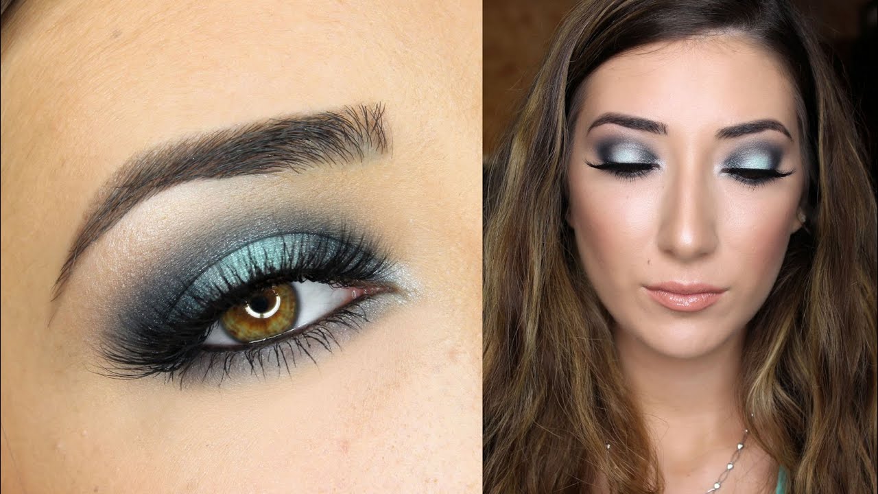 Teal Halo Smokey Eye Makeup Tutorial
