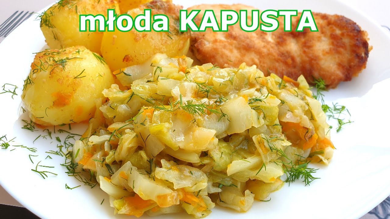 Najsmaczniejsza młoda kapusta z koperkiem, na ciepło  👌 pyszna sałatka do obiadu