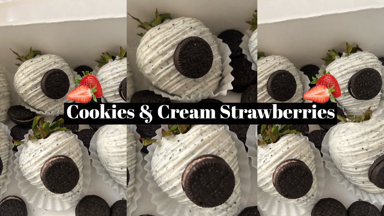 Cookies & Cream Chocolate Covered Strawberries | Sweetshop Melt’ems Chocolate