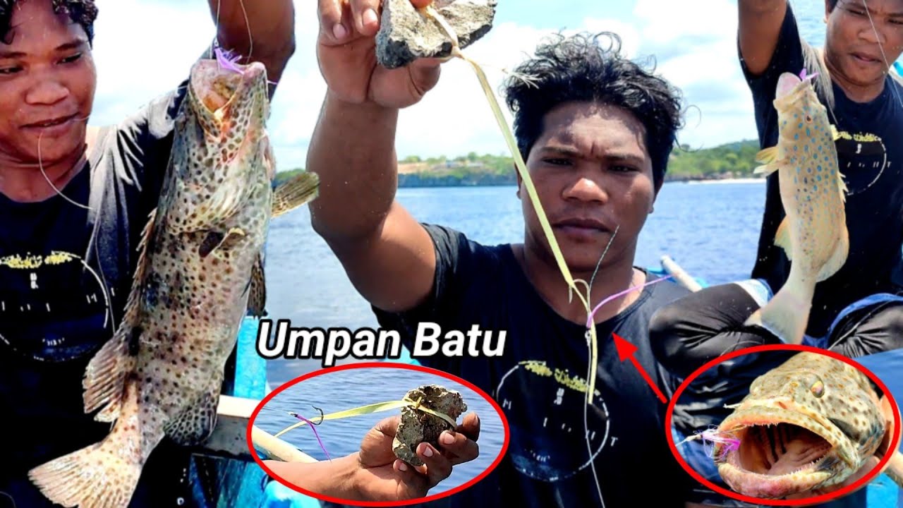 jitu! TEHNIK KUNO MANCING GUNAKAN BATU hasilnya luar biasa banyak! Traditional best fishing Video
