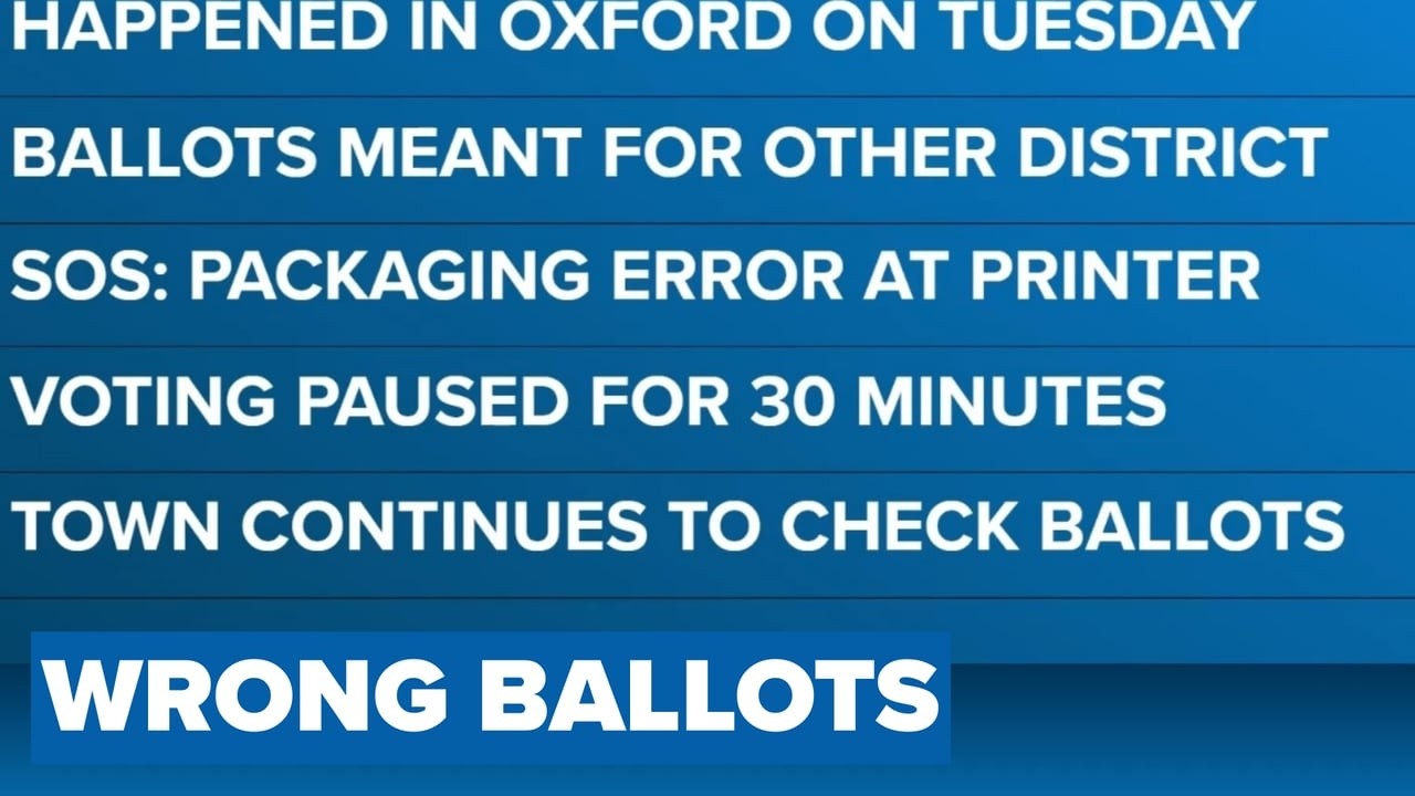 Oxford briefly pauses absentee voting after wrong ballots received