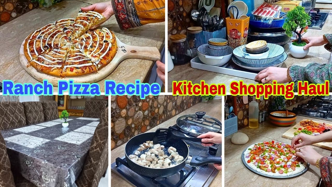 Kitchen Shopping Haul | Ranch Pizza Recipe | Decor Dining Table | Cooking Vlogs
