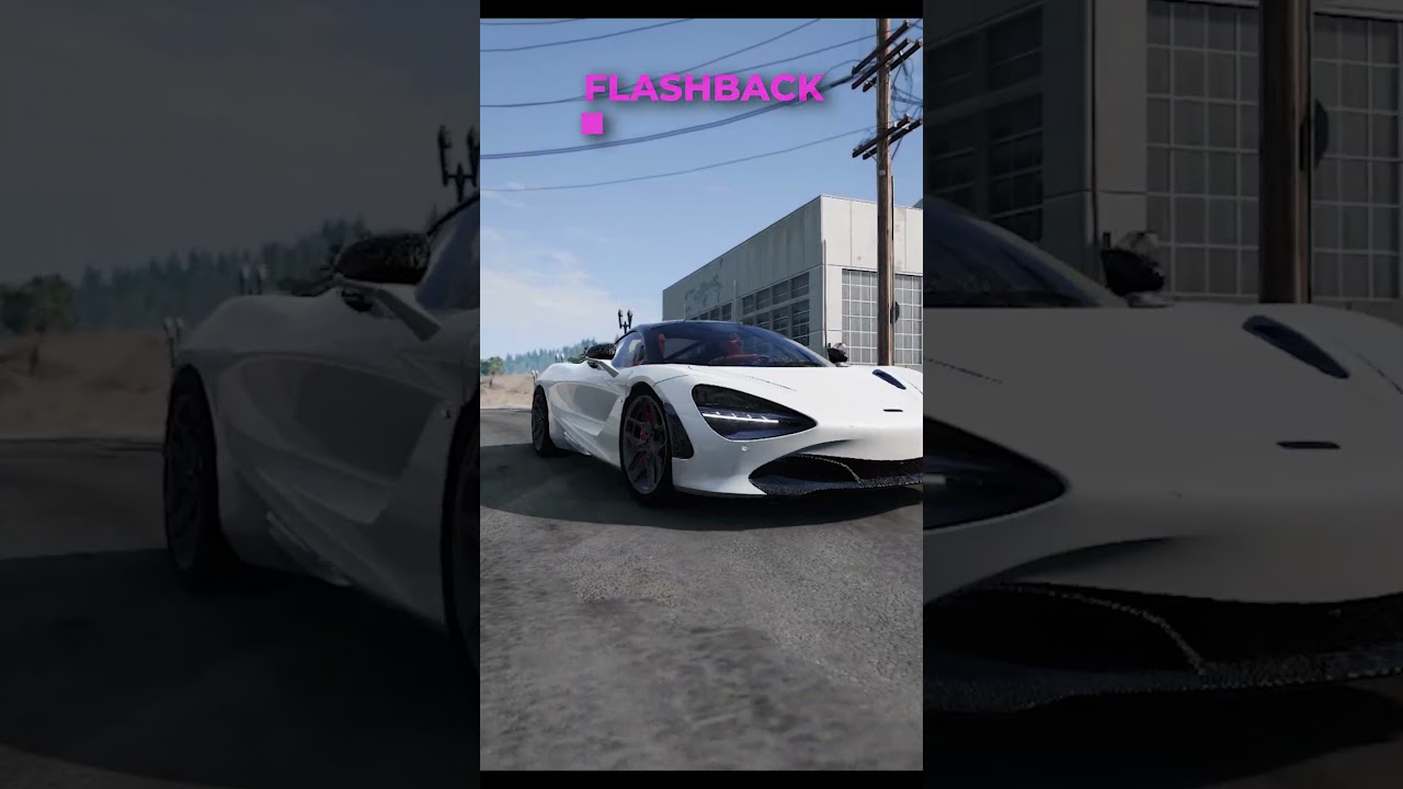 Audi R8 VS McLaren Crash ☠️ flashback ⚡️ 😱 BeamNG Drive #shorts #beamngdrive