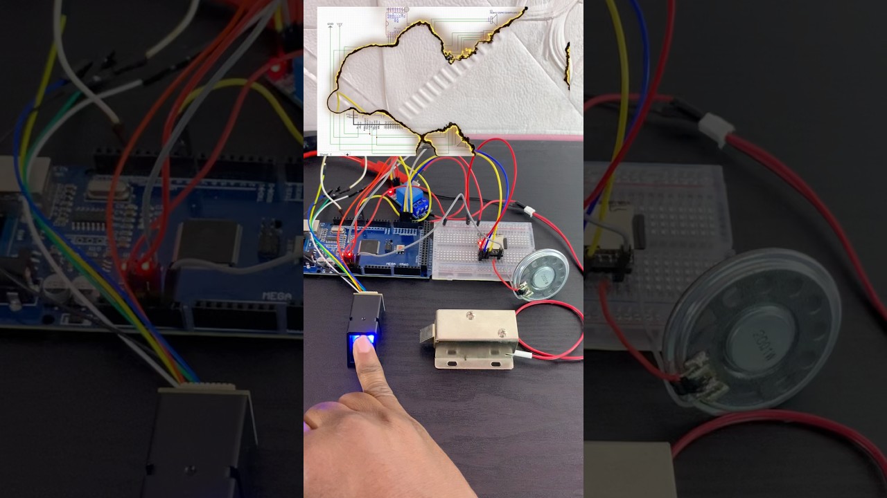 Управление соленоидным дверным замком с помощью Arduino и сканера отпечатков пальцев #arduino #эл...