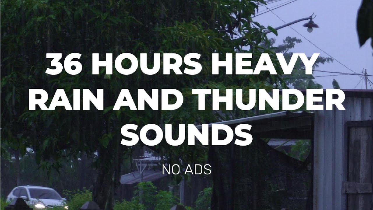 No Ads, Rain Sounds For Sleeping – 10 Hours of Rain Sounds and Distant Thunder | White Noise