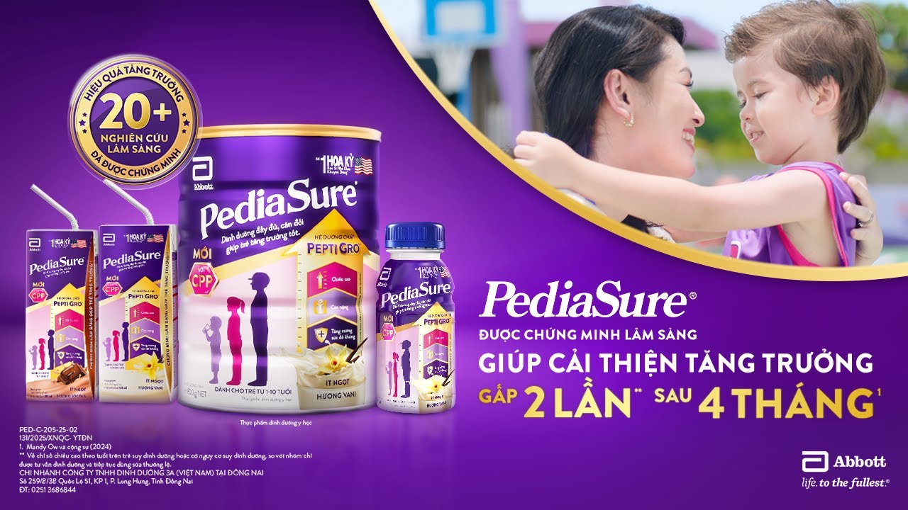 PEDIASURE TỰ H&Agrave;O L&Agrave; NH&Atilde;N HIỆU ĐƯỢC NGHI&Ecirc;N CỨU L&Acirc;M S&Agrave;NG NHIỀU NHẤT
