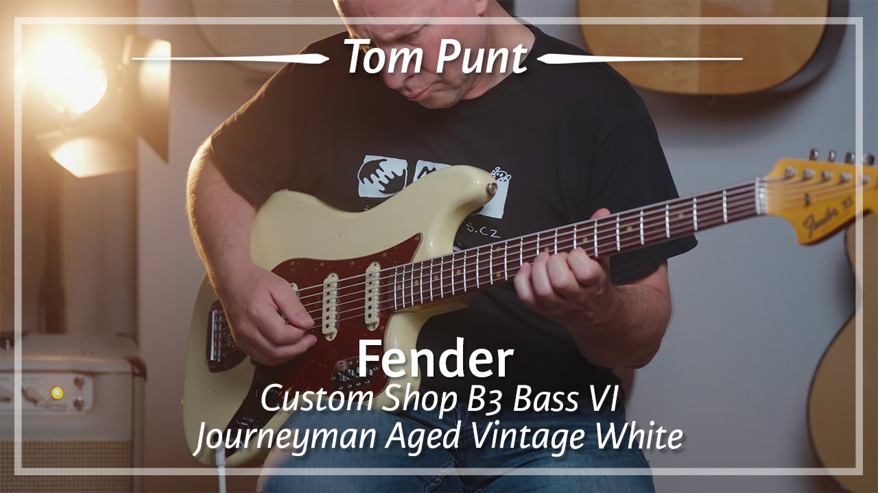Fender Custom Shop B3 Bass VI Journeyman Aged Vintage White played by Tom Punt | Demo