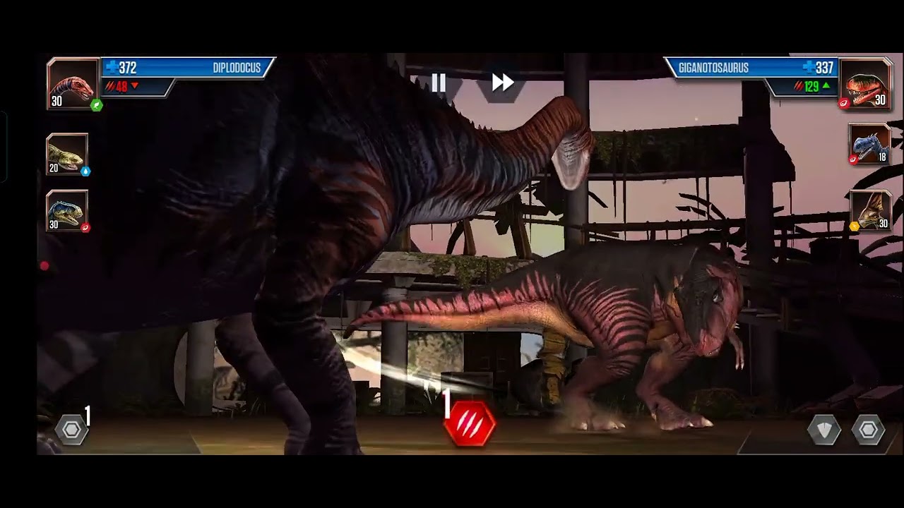 Playing jurassic world the game