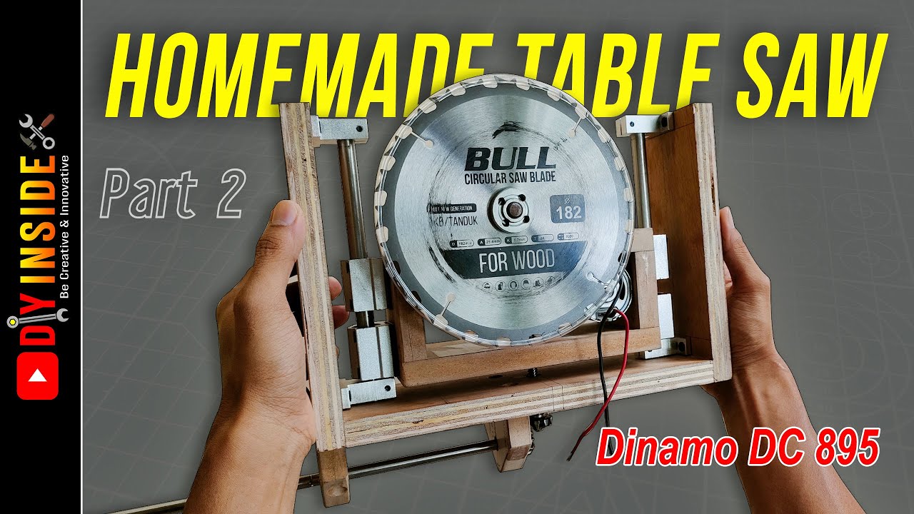 cara membuat TABLE SAW dari Dinamo DC 895 : Part 2 (Mekanisme naik & turun table saw)
