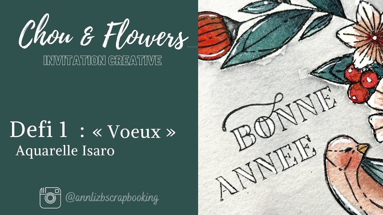 « Bonne année » : carterie aquarelle isaro