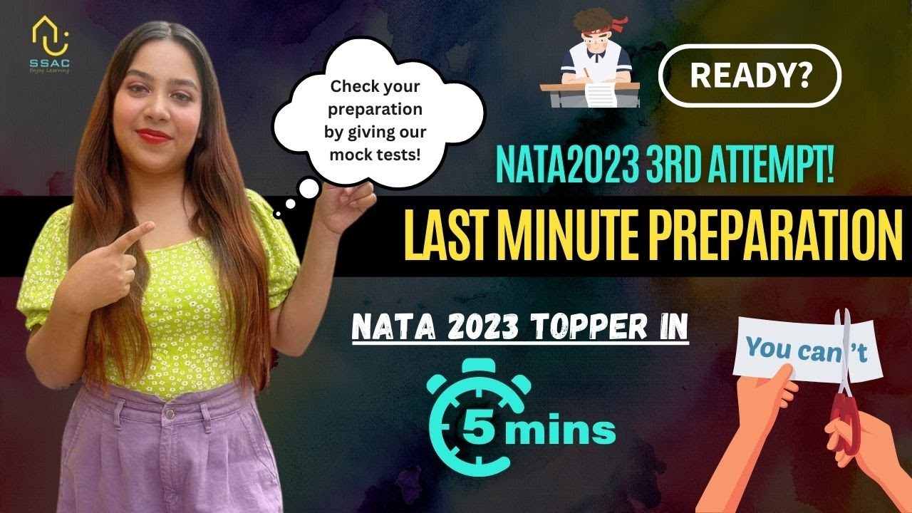 NATA 2023 3rd Attempt Last Minute Revision | Complete preparation in 5 minutes!
